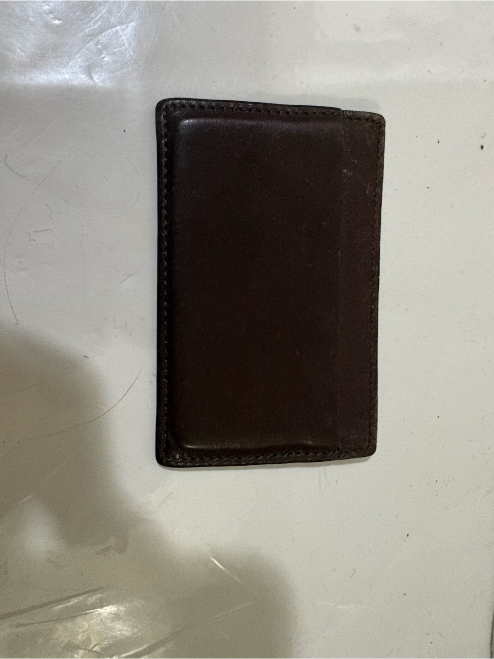 Banana republic Classic Brown Leather Card Holder - Men Accessories